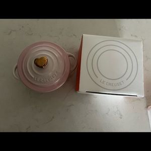 Le Creuset mini cocotte with heart knob